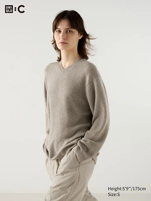 CASHMERE RELAXED V NECK SWEATER