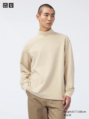 SOFT BRUSHED MOCK NECK T-SHIRT