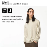 MERINO BLEND MOCK NECK SWEATER