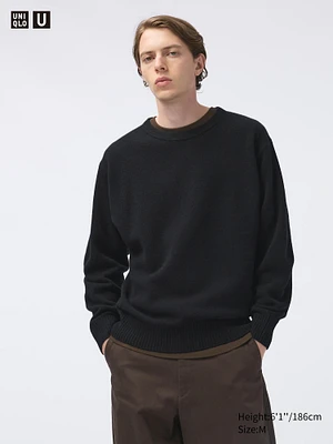 BICOLOUR LAMBSWOOL CREW NECK SWEATER