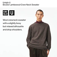 BICOLOUR LAMBSWOOL CREW NECK SWEATER