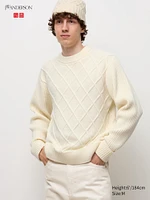 DIAMOND STITCHED CREW NECK SWEATER