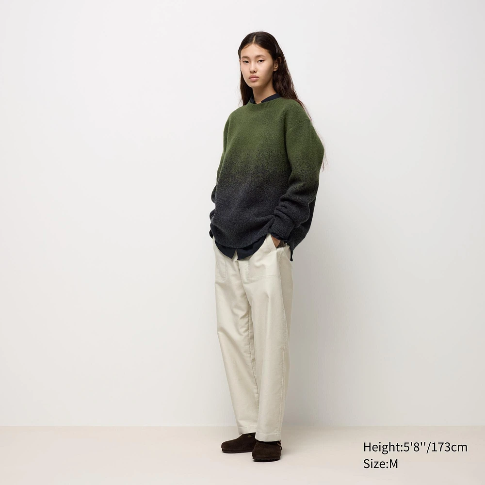 SOUFFLÉ YARN GRADATION CREW NECK SWEATER