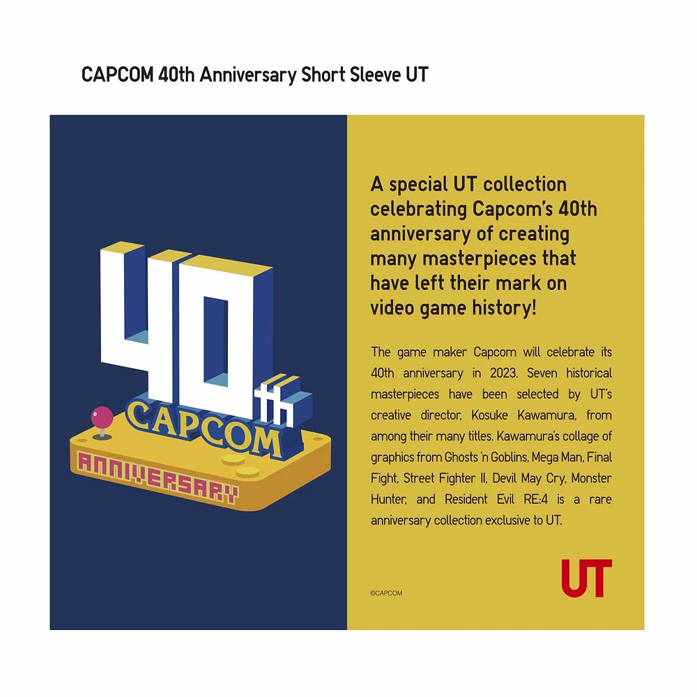 CAPCOM 40TH ANNIVERSARY UT (SHORT SLEEVE GRAPHIC T-SHIRT