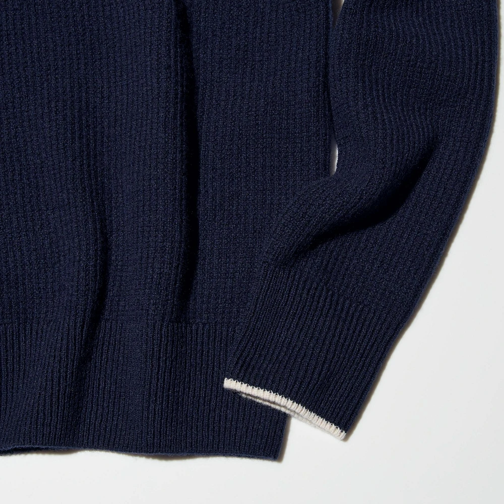 LAMBSWOOL HALF ZIP SWEATER