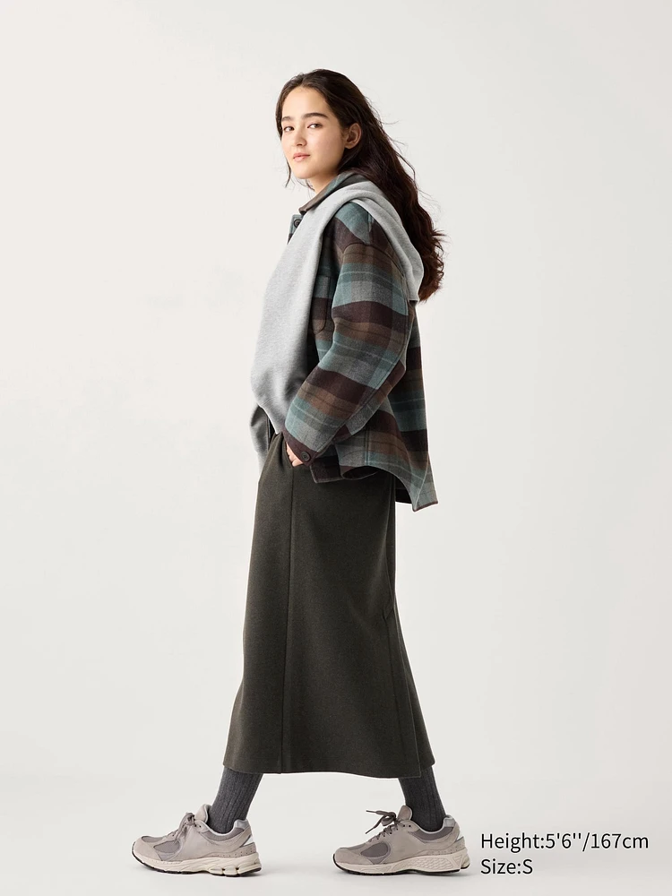 BRUSHED JERSEY NARROW SKIRT