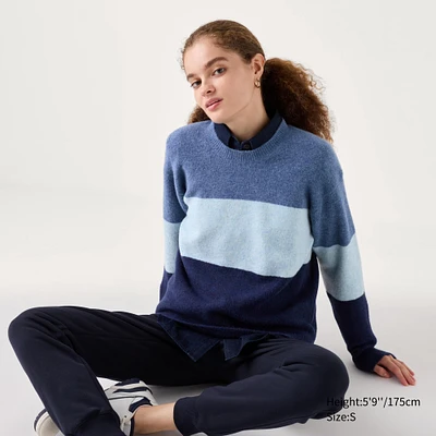 SOUFFLE YARN CREW NECK SWEATER