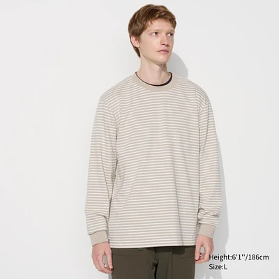 AIRism COTTON STRIPED T-SHIRT | LONG SLEEVE