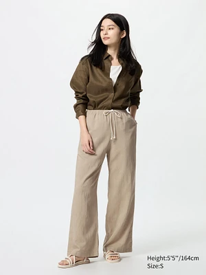 LINEN BLEND EASY PANTS