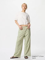 LINEN BLEND EASY PANTS