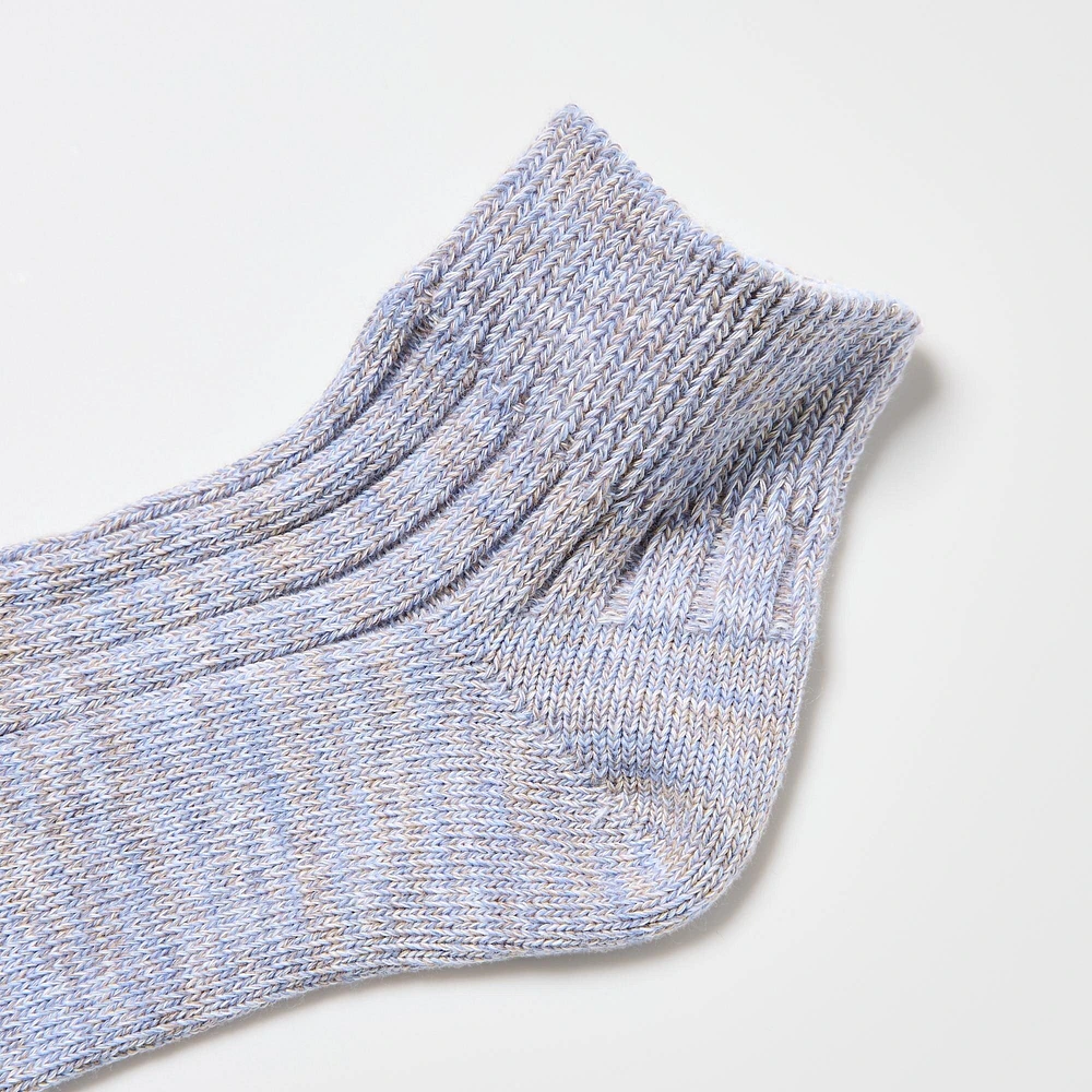 MIX YARN SHORT SOCKS | 3 PAIRS