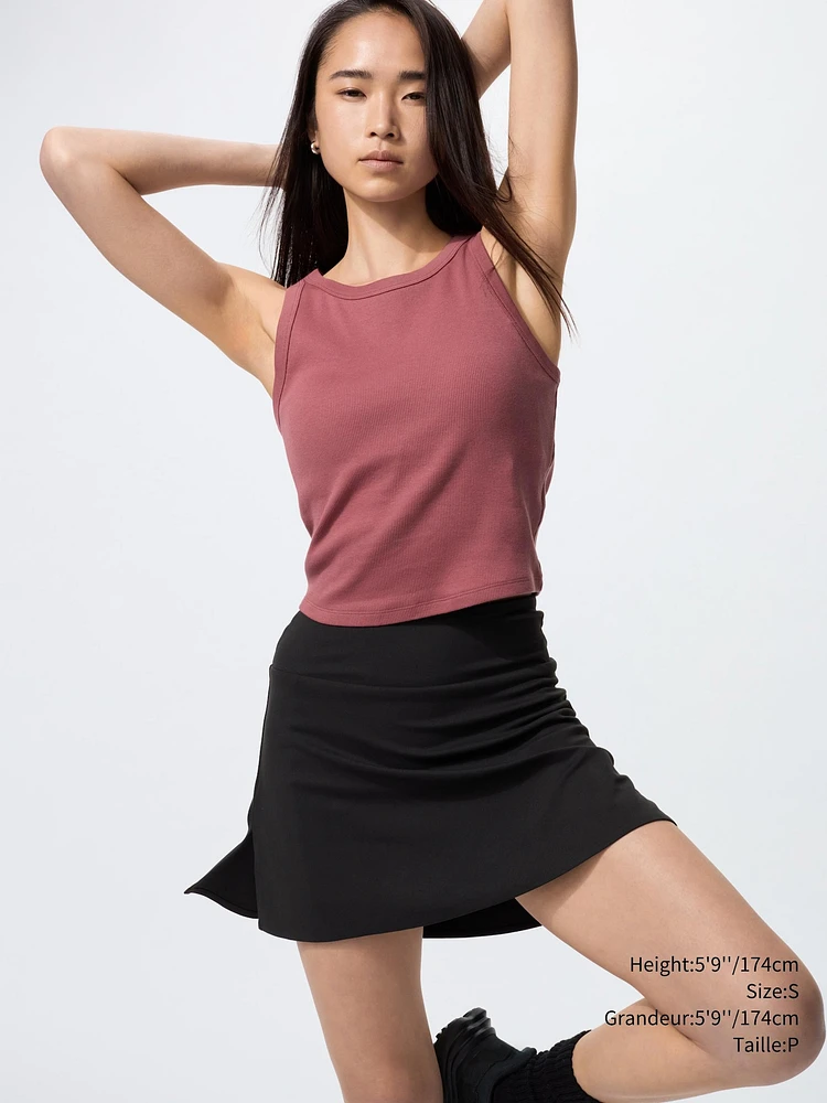 RIBBED CROPPED BRA SLEEVELESS TOP