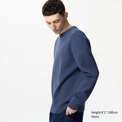 WASHABLE MILANO RIBBED CREW NECK SWEATER