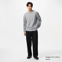 WASHABLE MILANO RIBBED CREW NECK SWEATER