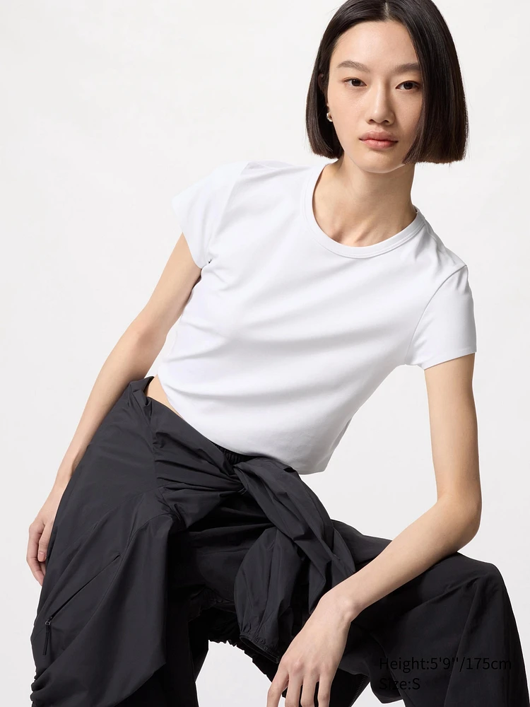 AIRism SOFT CROPPED T SHORT SLEEVE