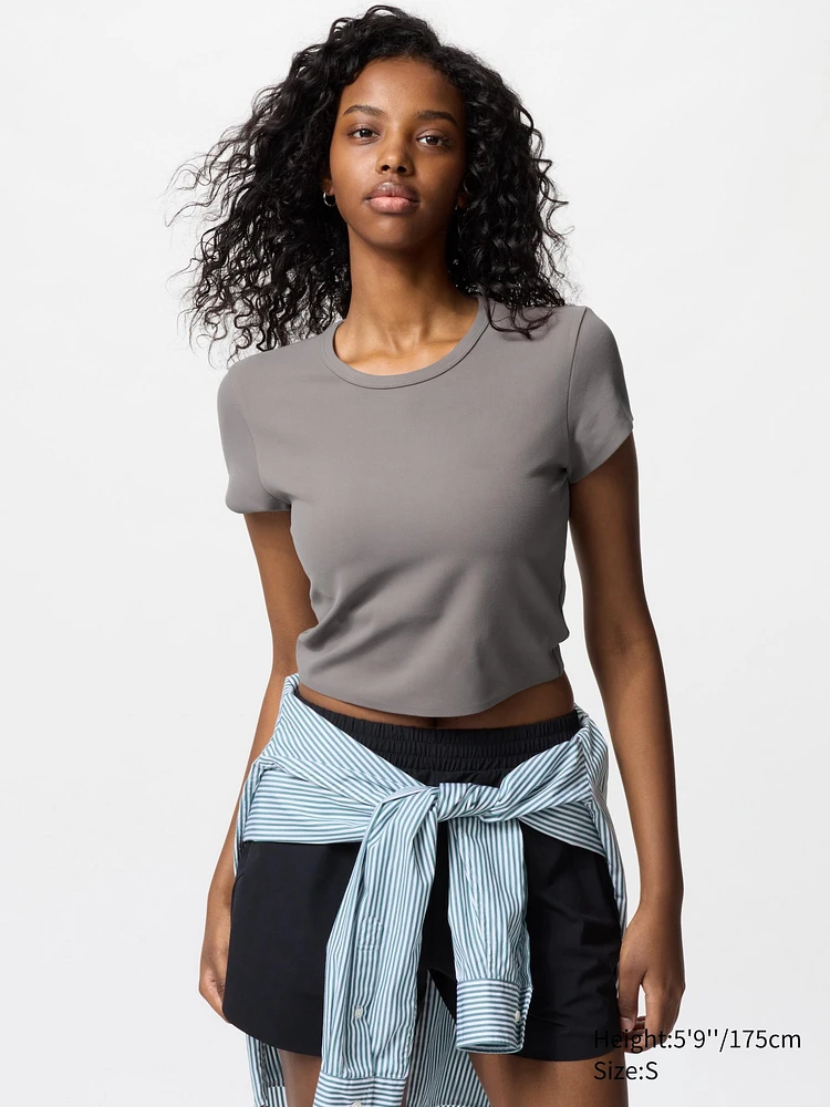 AIRism SOFT CROPPED T SHORT SLEEVE