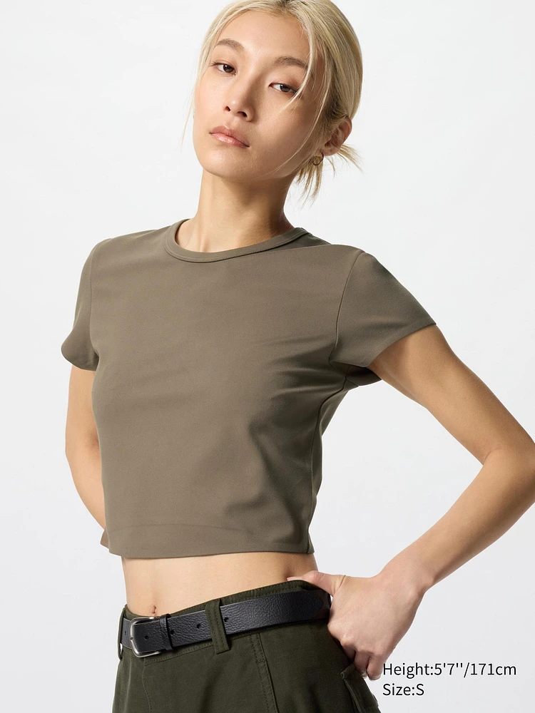 AIRism SOFT CROPPED T SHORT SLEEVE