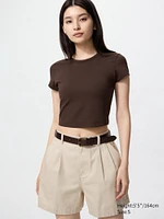 AIRism SOFT CROPPED T-SHIRT