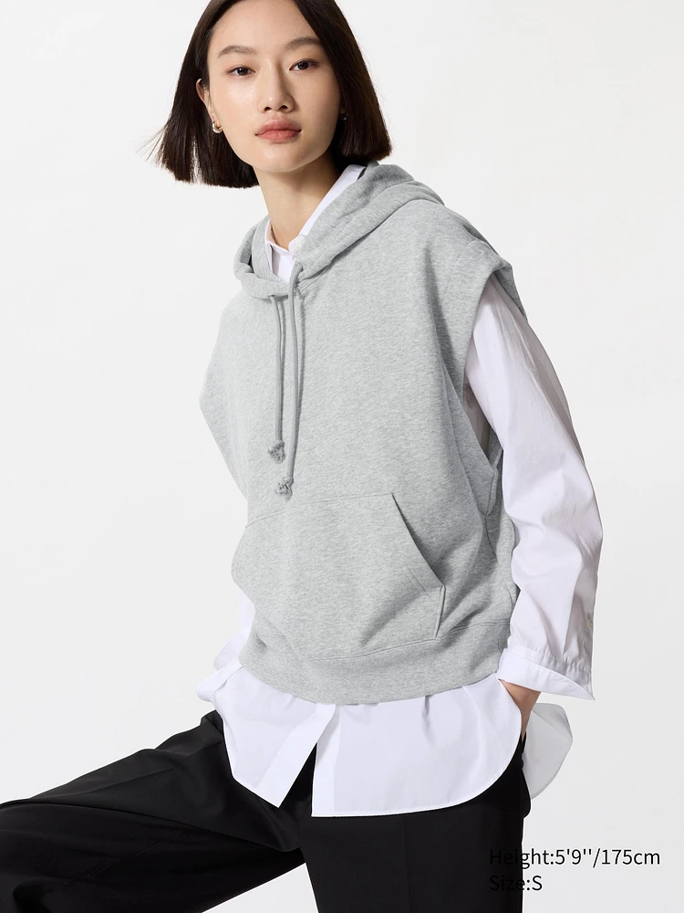 SWEAT SLEEVELESS HOODIE