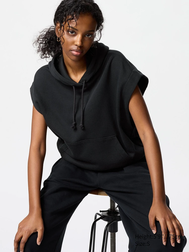 SWEAT SLEEVELESS HOODIE