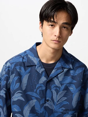 MODAL COTTON OPEN COLLAR SHIRT