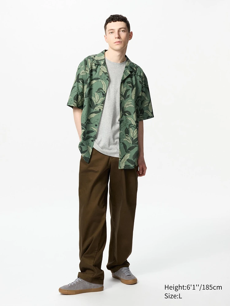 MODAL COTTON OPEN COLLAR SHIRT