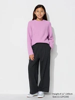 PILE LINED WIDE SWEATPANTS