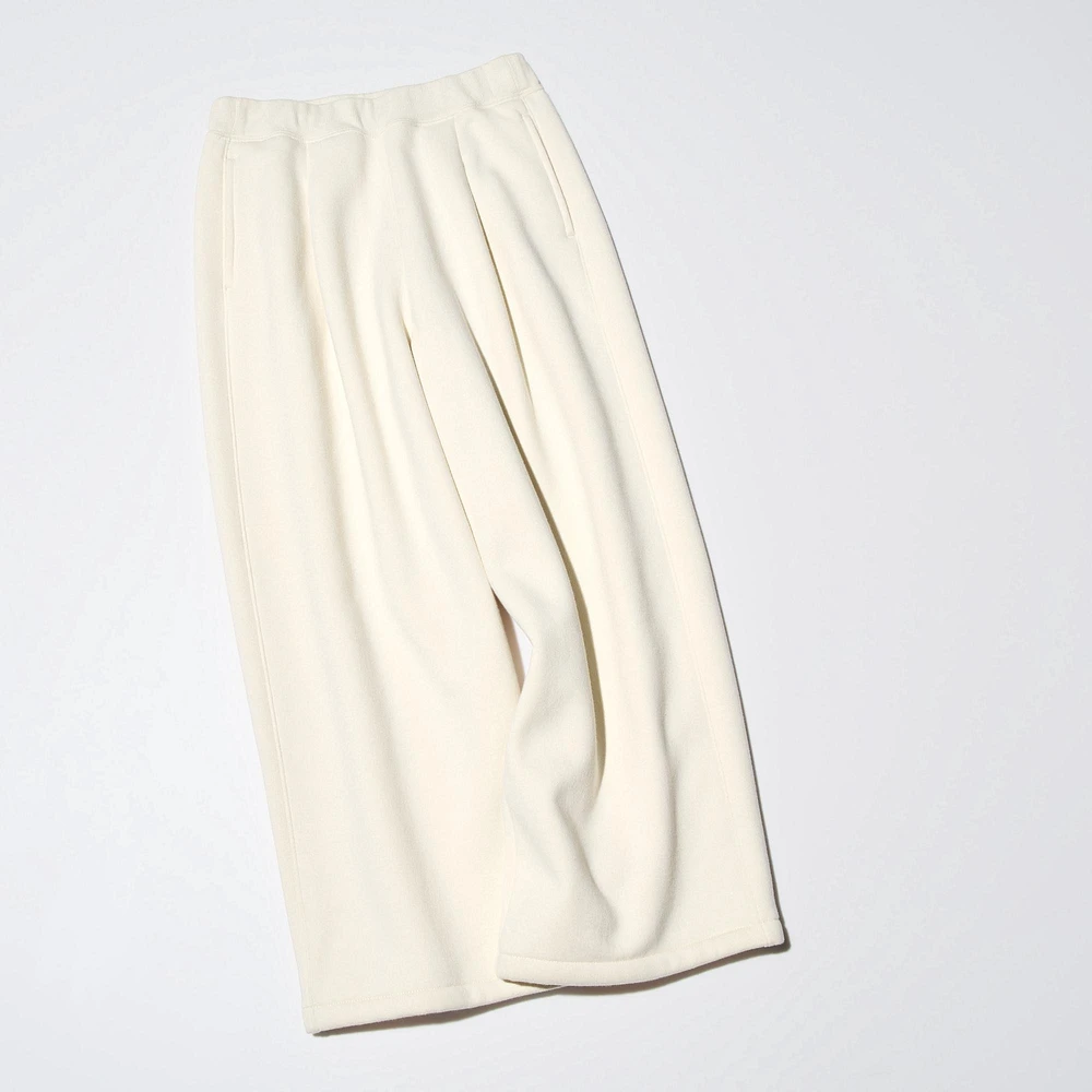 PILE LINED SWEAT WIDE PANTS