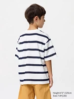 AIRism COTTON STRIPED CREW NECK T-SHIRT