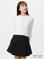 WASHABLE KNITTED RIBBED CARDIGAN