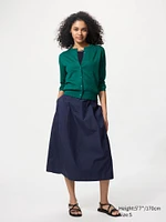 COTTON BLEND COCOON SKIRT