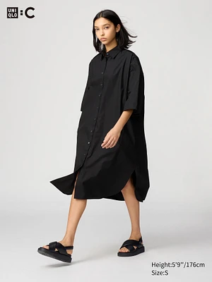 COTTON OVERSIZED SHIRT DRESS