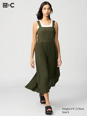 PLEATED STRAP DRESS