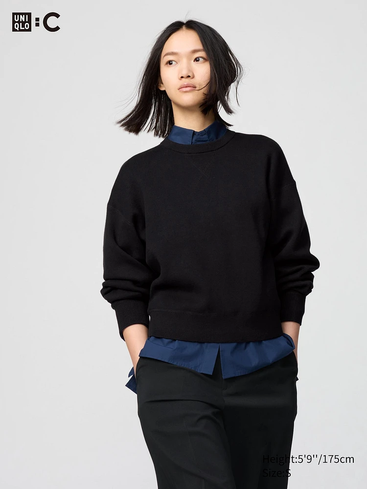 SMOOTH COTTON CREW NECK SWEATER