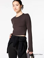 EXTRA STRETCH AIRism CROPPED T-SHIRT | LONG SLEEVE