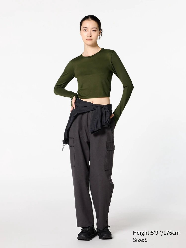 EXTRA STRETCH AIRism CROPPED T-SHIRT | LONG SLEEVE