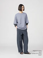 AIRism COTTON OVERSIZED CREW NECK T-SHIRT