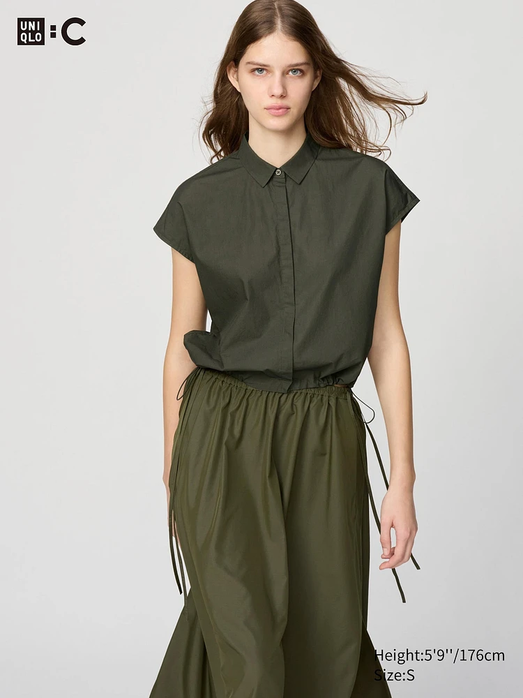 CROPPED SHIRT SLEEVELESS