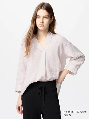 PREMIUM LINEN SKIPPER COLLAR SHIRT