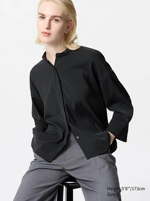 DRAPE BLOUSE 3/4 SLEEVE