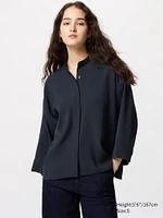 DRAPE BLOUSE 3/4 SLEEVE