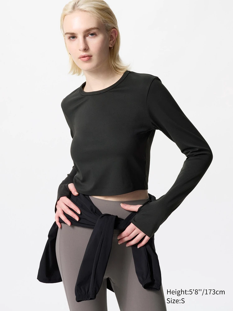 AIRism SOFT CROPPED T LONG SLEEVE