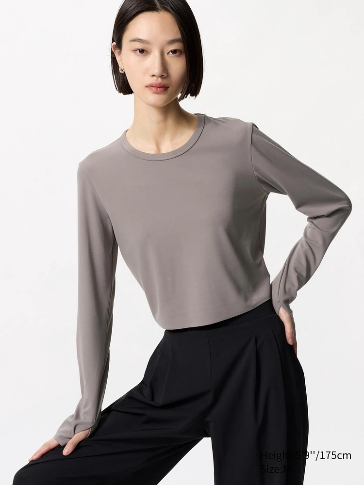 AIRism SOFT CROPPED T LONG SLEEVE