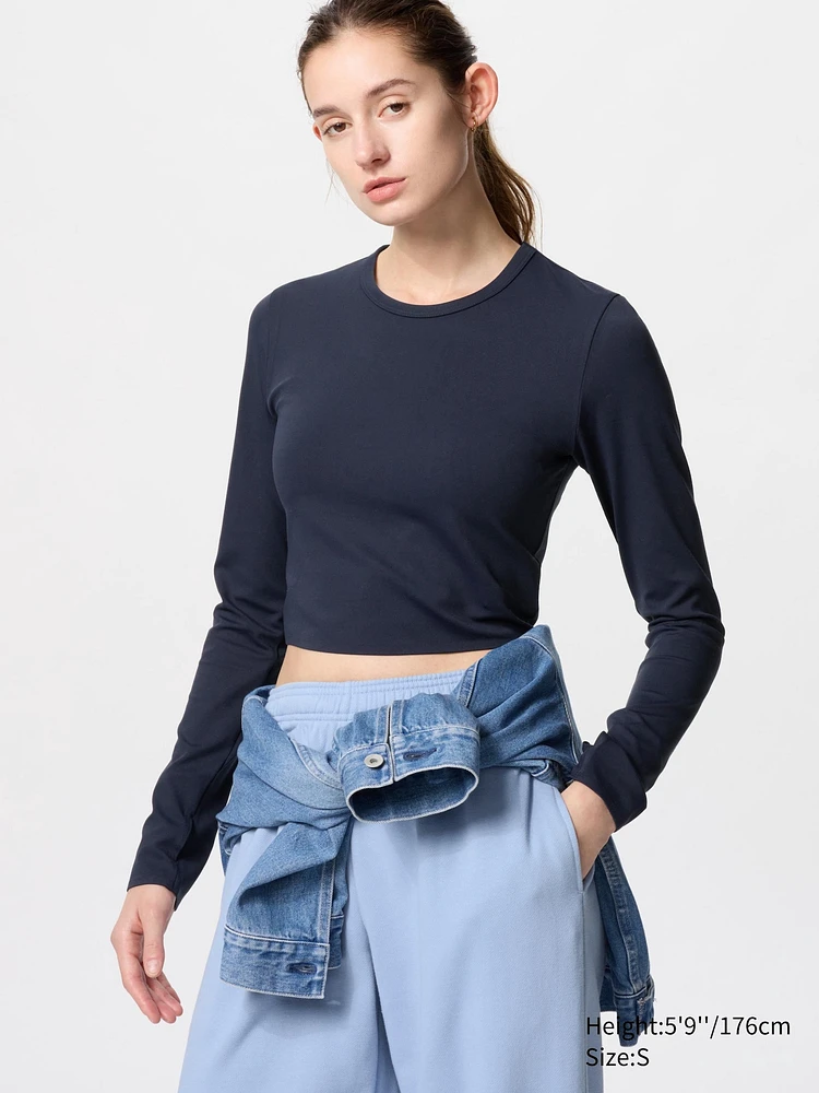 AIRism SOFT CROPPED T LONG SLEEVE