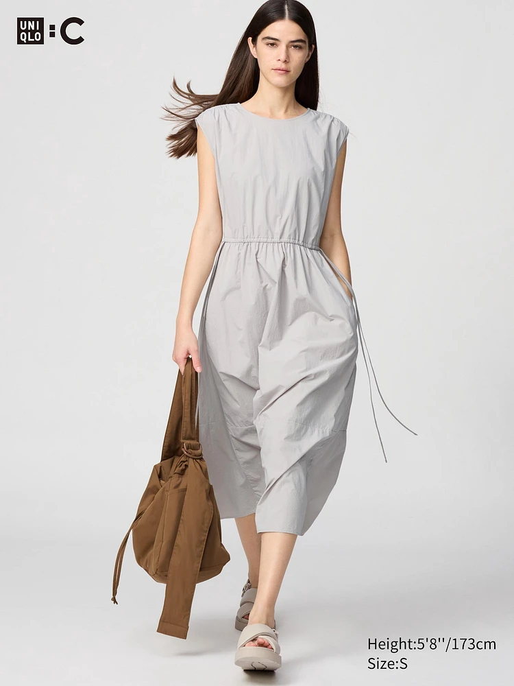 GATHERED DRESS SLEEVELESS