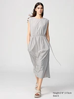 GATHERED DRESS SLEEVELESS