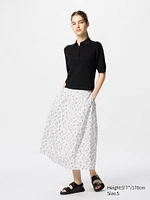 COTTON BLEND COCOON SKIRT