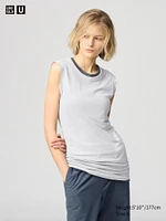 SUPIMA COTTON SHEER LONG T-SHIRT | SLEEVELESS