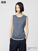 SUPIMA COTTON SHEER LONG T-SHIRT | SLEEVELESS