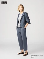 JERSEY GATHERED PANTS